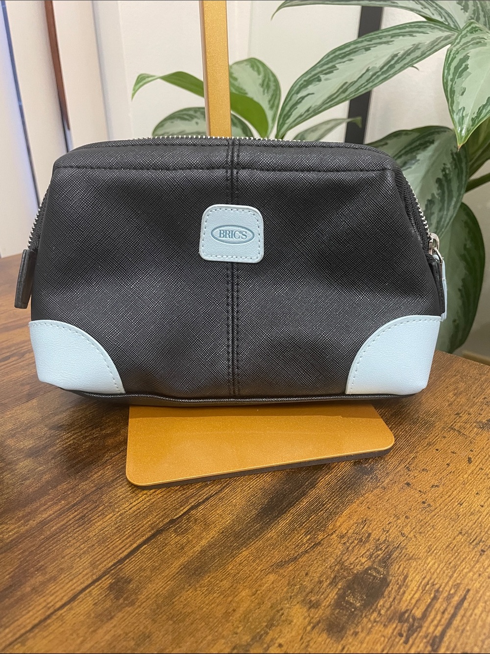 Bric's Black and Light Blue Travel Wash Kit